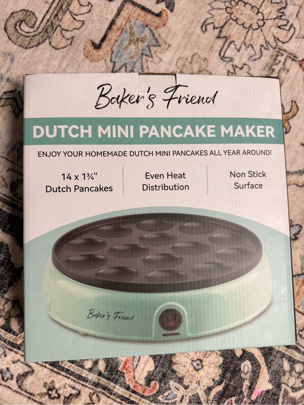 Dutch Mini Pancake Maker in Mint Green